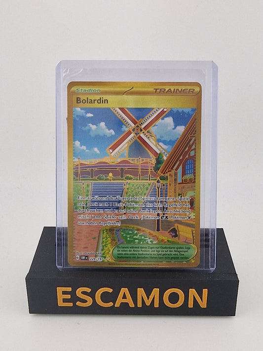 Bolardin Gold Obsidian Flammen